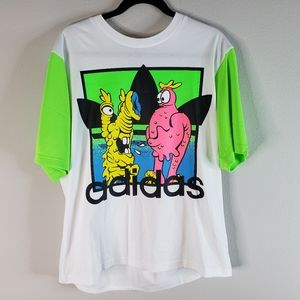 adidas Originals by Jeremy Scott JS TEE Graphic Print Embroidered T-Shirt